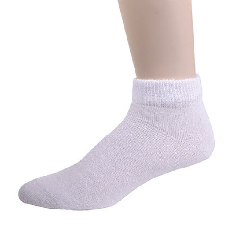 1 DOZEN SIZE 13-15 PHYSICIAN'S CHOICE WHITE DIABETIC LOWCUT SOCKS ...