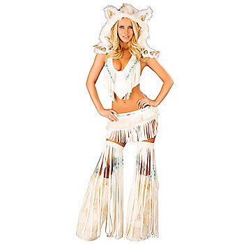 SZ Medium Sexy White Indian Adult Costume  - SWWHCJVCS220
