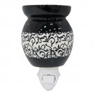 Fleur-De-Lis Tart/Oil Plug In Warmer - Black  - SWEDTW568
