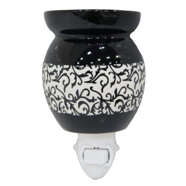 Fleur-De-Lis Tart/Oil Plug In Warmer - Black  - SWEDTW568