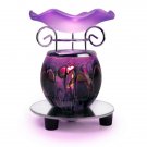 Marbled Glass Tart/Oil Warmer - Purple  SWEDOA601