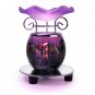Marbled Glass Tart/Oil Warmer - Purple  SWEDOA601