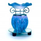 Marbled Glass Tart/Oil Warmer - Blue  SWEDOA602