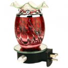 Marbled Glass Plug In Oil Warmers - Red  SWEDOP880