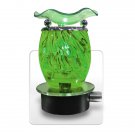 Marbled Glass Plug In Oil Warmers - Green  SWEDOP886