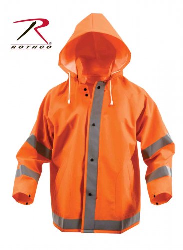 SZ Small Rothco Safety Reflective Rain Jacket   3656
