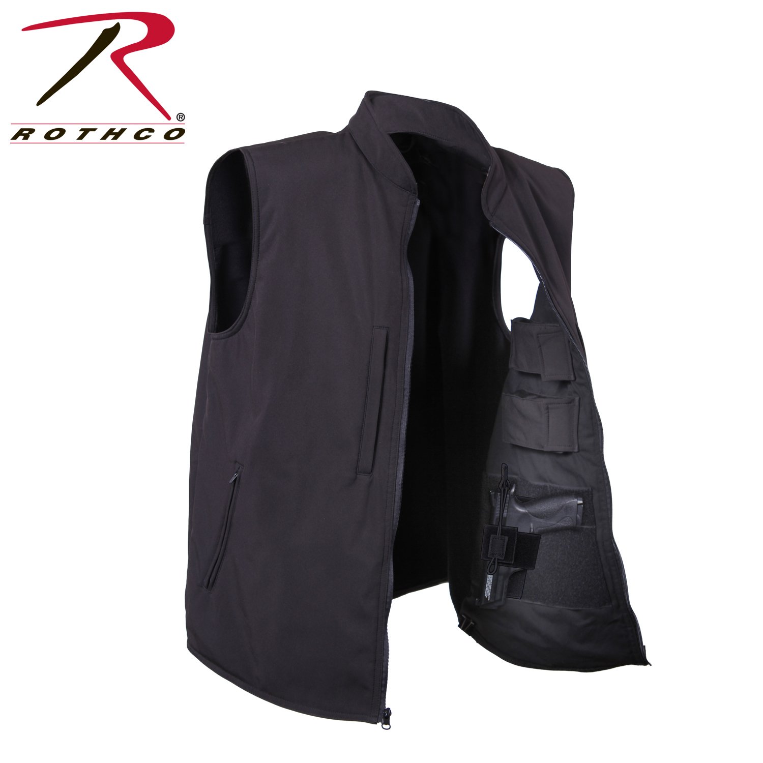 Large Rothco Plainclothes Concealed Carry Vest Black 86500