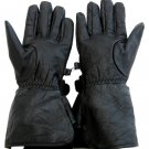 SZ LARGE Genuine Solid Leather Gauntlet Motorcycle Gloves SWHH139-L