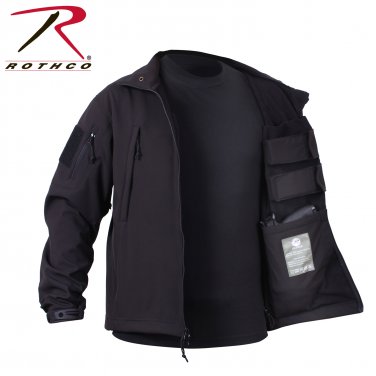 SZ Medium Rothco Black Concealed Carry Soft Shell Jacket 55385