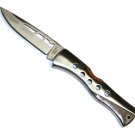 7" Lockback Wood & Stainless Steel Handle Knife  SWDSIDF547