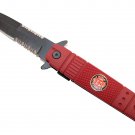 8.5" Spring Assisted Knife Surgical Steel Red Handle  SWDSIDF1128
