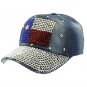 SWRUBHAH277008CBLU-  TEXAS FLAG HIP HOP HAT AND CAP