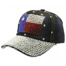 SWRUBHAH277008DBLK-  TEXAS FLAG HIP HOP HAT AND CAP