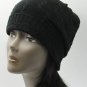SWRUBDAH0005BLK -  KNITTED WINTER BEANIE HAT AND CAP