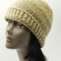 SWRUBDAH20248BEG - METALLIC THREAD ACCENT WINTER BEANIE HAT AND CAP