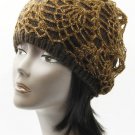 SWRUBDAH20440BRO - CROCHETED LAYER WINTER BEANIE HAT AND CAP
