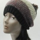 SWRUBDAH20633BLK - POM POM WINTER BEANIE HAT AND CAP