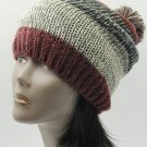 SWRUBDAH20633BUR - POM POM WINTER BEANIE HAT AND CAP
