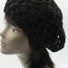 SWRUBDAH2210BLK- CROCHETED BERET HAT AND CAP