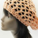 SWRUBDAH2210ORG- CROCHETED BERET HAT AND CAP