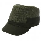SWRUBDAH4152BLK- WOOL BLEND MILITARY STYLE CADET HAT AND CAP