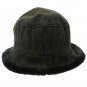 SWRUBDAH4152GRY - FAUX FUR BUCKET HAT AND CAP