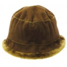 SWRUBDAH415BRO - FAUX FUR BUCKET HAT AND CAP