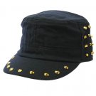 SWRUBDAH4233NVY - METAL SPIKE MILITARY STYLE HAT AND CAP