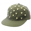 SWRUBDAH4250GRY - METAL FELINE STUD SNAPBACK HAT AND CAP