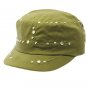 SWRUBDAH4738KHA - METAL LUCITE BEAD MILITARY STYLE HAT AND CAP