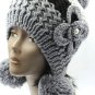 SWRUBBTH50721GRY- EAR FLAP WINTER BEANIE HAT AND CAP