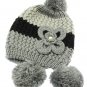 SWRUBBTH50721GRY- EAR FLAP WINTER BEANIE HAT AND CAP
