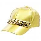 SWRUBNLH2369GDGOD - CHUNKY CHAIN METALLIC VINYL HAT AND CAP