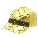 SWRUBNLH2407RDGOD - STUDDED METALLIC VINYL HAT AND CAP