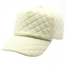 SWRUBNLH2416WHT - STICHED FAUX LEATHER HAT AND CAP