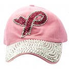 SWRUBKYH8175RDPNK - BREAST CANCER AWARENESS RIBBON HAT AND CAP
