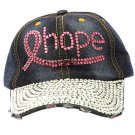 SWRUBKYH8177RDDBLU - BREAST CANCER AWARENESS RIBBON HAT AND CAP