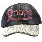 SWRUBKYH8177RDDBLU - BREAST CANCER AWARENESS RIBBON HAT AND CAP
