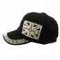 SWRUBKYH8146BLK - GREAT BRITAIN FLAG HIP HOP HAT AND CAP