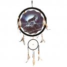13" Dream Catcher - Wolf and Moon  SWED-DC1353