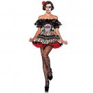 SZ M/L Sexy Women's Day of the Dead Doll Costume - SWWHC-LA85293