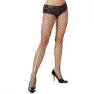 Black Fence Net Pantyhose with Lace Boy Short - SWWHC-0029DG