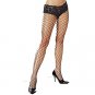 Black Fence Net Pantyhose with Lace Boy Short - SWWHC-0029DG