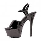 SIZE 12 Sexy Black 6 Heel - SWWHC-E601JULIET
