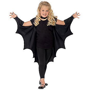 Vampire Bat Wings With High Collar Girl's Costume - SWWHC-44414SM