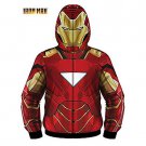 SZ Medium  Teen Iron Man Classic Mask Fleece Hoodie Costume - SWWHC-MEEE1966MZ