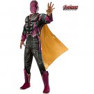 SZ XL Deluxe Vision Avengers 2 Men's Costume - SWWHC-R810305