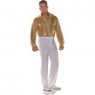 SZ XL Gold Sequin Shirt Men's Costume - SWWHC-UR28591