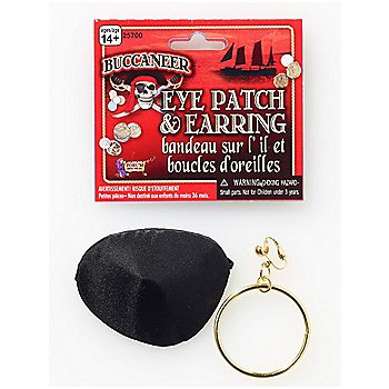Pirate Earring and Eye Patch Set - SWWHC-7113