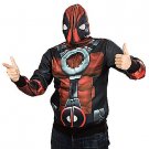 SZ MEDIUM Teen Deadpool Fleece Mask Hoodie Costume- SWWHC-MEE1967MZ